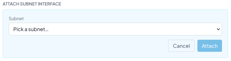 Attach Subnet Button